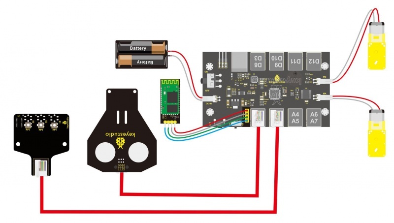 keyestudio keybot connections