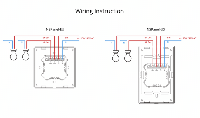 Sonoff nspanel wiring